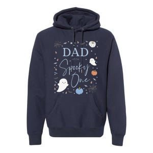 Dad Of The Spooky One First Birthday Blue 1st Halloween Premium Hoodie