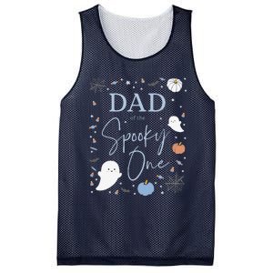 Dad Of The Spooky One First Birthday Blue 1st Halloween Mesh Reversible Basketball Jersey Tank