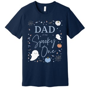 Dad Of The Spooky One First Birthday Blue 1st Halloween Premium T-Shirt