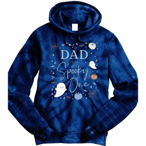 Dad Of The Spooky One First Birthday Blue 1st Halloween Tie Dye Hoodie