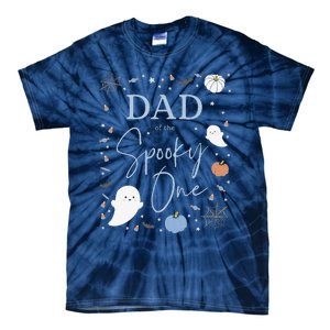 Dad Of The Spooky One First Birthday Blue 1st Halloween Tie-Dye T-Shirt