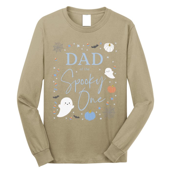 Dad Of The Spooky One First Birthday Blue 1st Halloween Long Sleeve Shirt