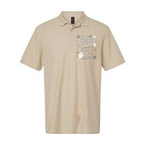 Dad Of The Spooky One First Birthday Blue 1st Halloween Softstyle Adult Sport Polo