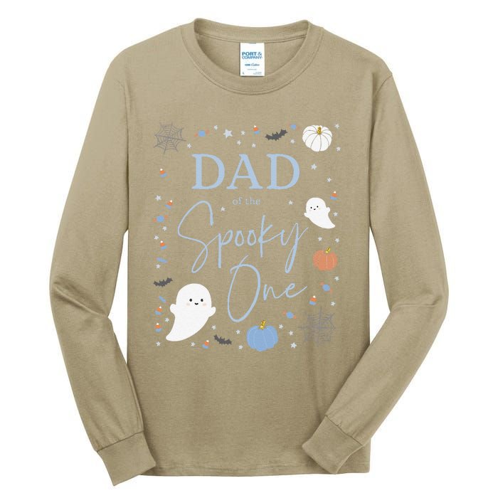 Dad Of The Spooky One First Birthday Blue 1st Halloween Tall Long Sleeve T-Shirt