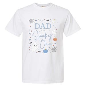 Dad Of The Spooky One First Birthday Blue 1st Halloween Garment-Dyed Heavyweight T-Shirt