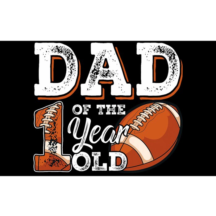 Dad Of The 1 Year Old Football 1st Year Down Birthday Party Bumper Sticker