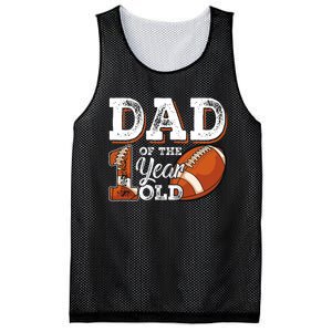 Dad Of The 1 Year Old Football 1st Year Down Birthday Party Mesh Reversible Basketball Jersey Tank