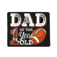 Dad Of The 1 Year Old Football 1st Year Down Birthday Party Mousepad