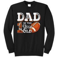 Dad Of The 1 Year Old Football 1st Year Down Birthday Party Tall Sweatshirt