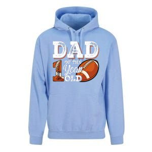 Dad Of The 1 Year Old Football 1st Year Down Birthday Party Unisex Surf Hoodie