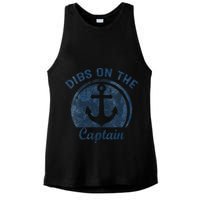 Dibs On The Captain Funny Boating Boat Lover Ladies PosiCharge Tri-Blend Wicking Tank