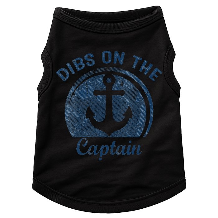Dibs On The Captain Funny Boating Boat Lover Doggie Tank