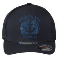 Dibs On The Captain Funny Boating Boat Lover Flexfit Unipanel Trucker Cap