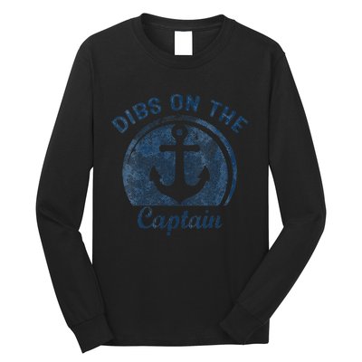 Dibs On The Captain Funny Boating Boat Lover Long Sleeve Shirt