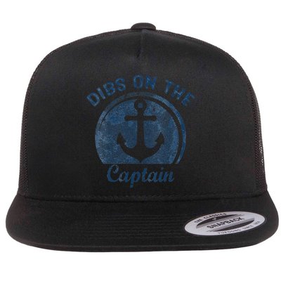 Dibs On The Captain Funny Boating Boat Lover Flatbill Hat