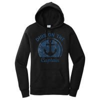 Dibs On The Captain Funny Boating Boat Lover Women's Pullover Hoodie