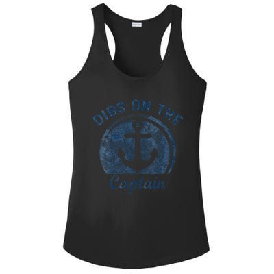 Dibs On The Captain Funny Boating Boat Lover Ladies PosiCharge Competitor Racerback Tank