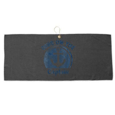 Dibs On The Captain Funny Boating Boat Lover Large Microfiber Waffle Golf Towel