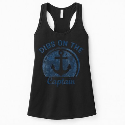 Dibs On The Captain Funny Boating Boat Lover Womens Tank Top