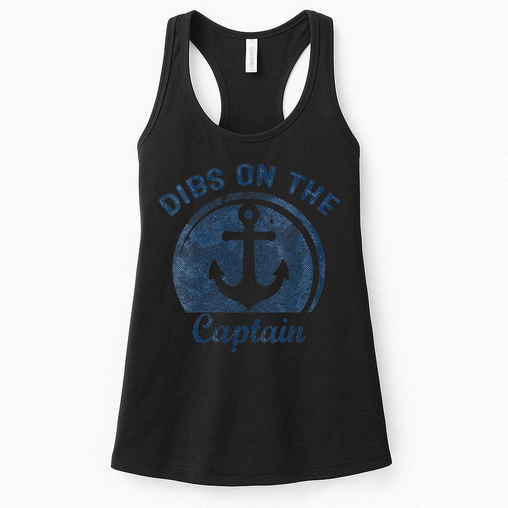 Dibs On The Captain Funny Boating Boat Lover Womens Tank Top