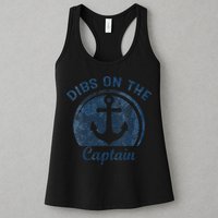 Dibs On The Captain Funny Boating Boat Lover Womens Tank Top