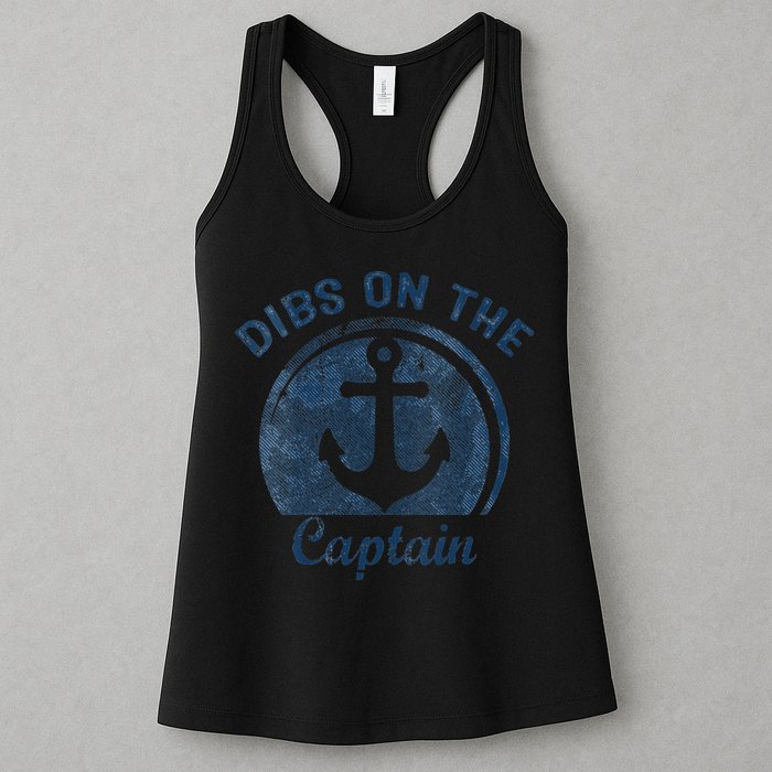 Dibs On The Captain Funny Boating Boat Lover Womens Tank Top