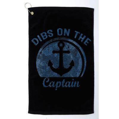 Dibs On The Captain Funny Boating Boat Lover Golf Towel