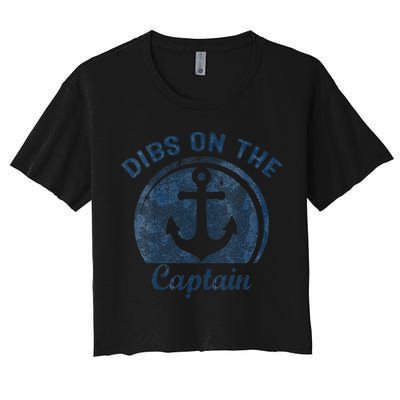 Dibs On The Captain Funny Boating Boat Lover Crop Top