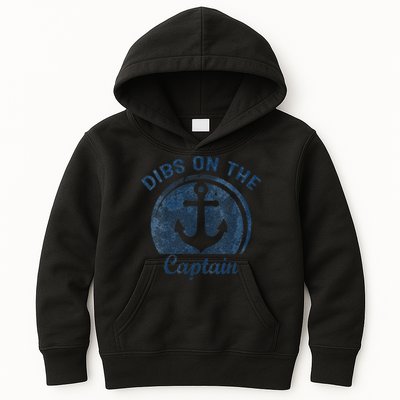 Dibs On The Captain Funny Boating Boat Lover Kids Hoodie