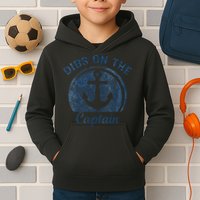 Dibs On The Captain Funny Boating Boat Lover Kids Hoodie