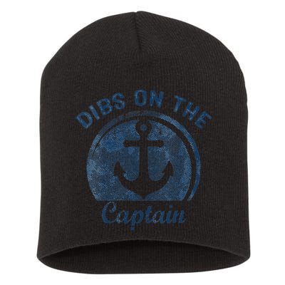 Dibs On The Captain Funny Boating Boat Lover Short Acrylic Beanie