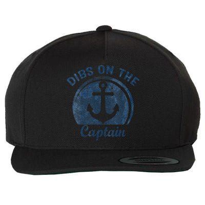 Dibs On The Captain Funny Boating Boat Lover Wool Snapback Cap