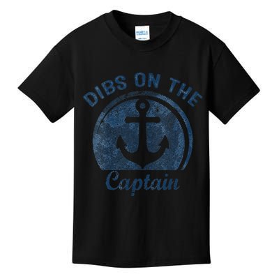 Dibs On The Captain Funny Boating Boat Lover Kids T-Shirt