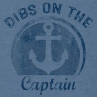 Dibs On The Captain Funny Boating Boat Lover Garment-Dyed Sweatshirt