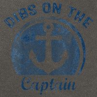 Dibs On The Captain Funny Boating Boat Lover Cotton Canvas Backpack