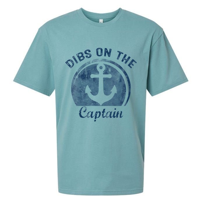 Dibs On The Captain Funny Boating Boat Lover Sueded Cloud Jersey T-Shirt
