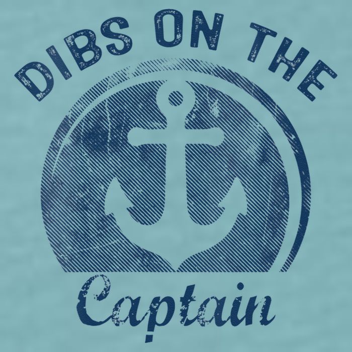Dibs On The Captain Funny Boating Boat Lover Sueded Cloud Jersey T-Shirt