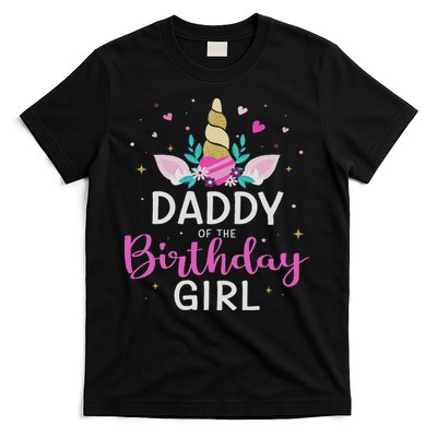 Daddy Of The Birthday Girl Matching Family Unicorn Party T-Shirt