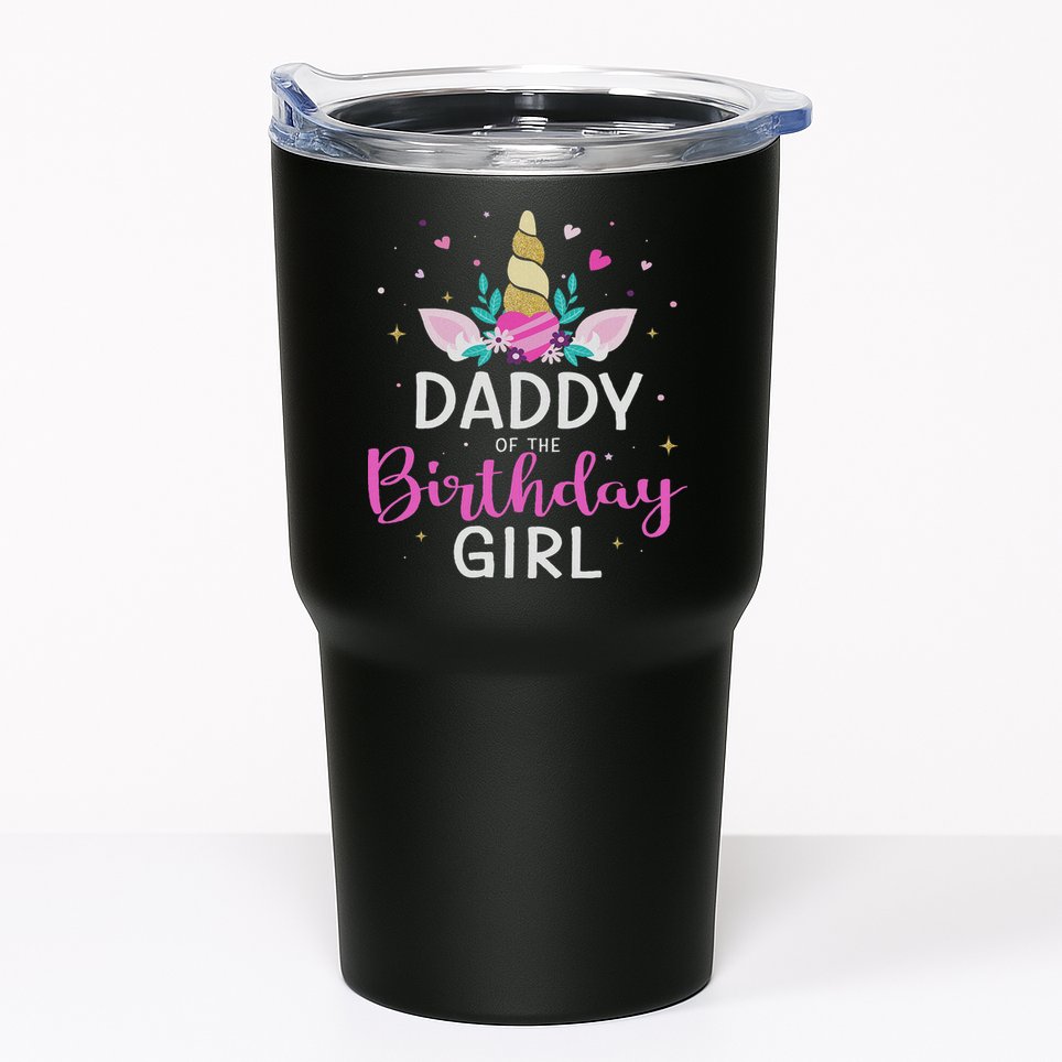 Daddy Of The Birthday Girl Matching Family Unicorn Party Tumbler