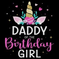Daddy Of The Birthday Girl Matching Family Unicorn Party Magnet