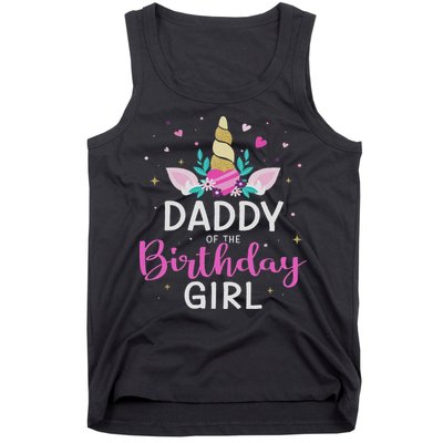 Daddy Of The Birthday Girl Matching Family Unicorn Party Tank Top