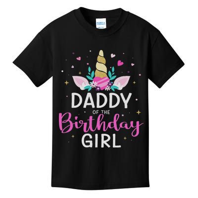 Daddy Of The Birthday Girl Matching Family Unicorn Party Kids T-Shirt