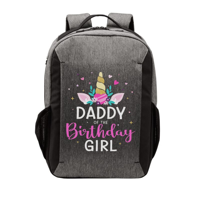 Daddy Of The Birthday Girl Matching Family Unicorn Party Vector Backpack