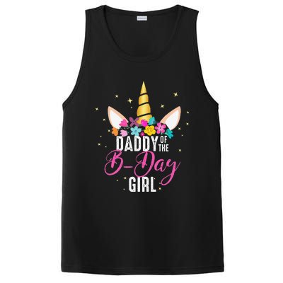 Daddy Of The B Day Father Gifts Unicorn Birthday PosiCharge Competitor Tank