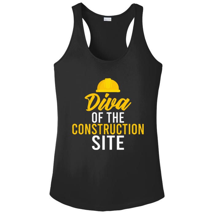 Diva Of The Construction Site Ladies PosiCharge Competitor Racerback Tank