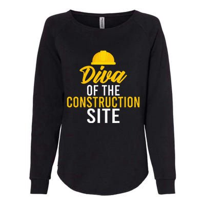 Diva Of The Construction Site Womens California Wash Sweatshirt