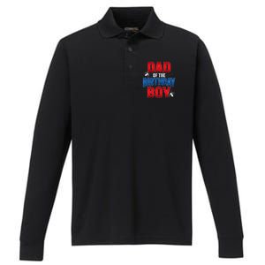 Dad Of The Birthday Costume Spider Web Birthday Party Performance Long Sleeve Polo