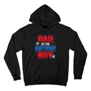 Dad Of The Birthday Costume Spider Web Birthday Party Hoodie