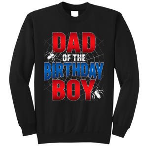 Dad Of The Birthday Costume Spider Web Birthday Party Sweatshirt