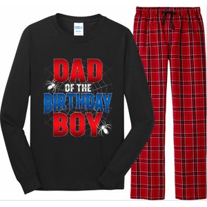 Dad Of The Birthday Costume Spider Web Birthday Party Long Sleeve Pajama Set